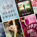 photos of various teen book covers: Exact titles and authors not visible