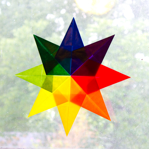 Rainbow Star Window Cling & Color Theory
